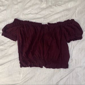 Off the shoulder top with keyhole front